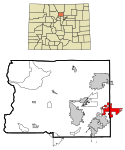 Boulder County Colorado Incorporated and Unincorporated areas Erie Highlighted